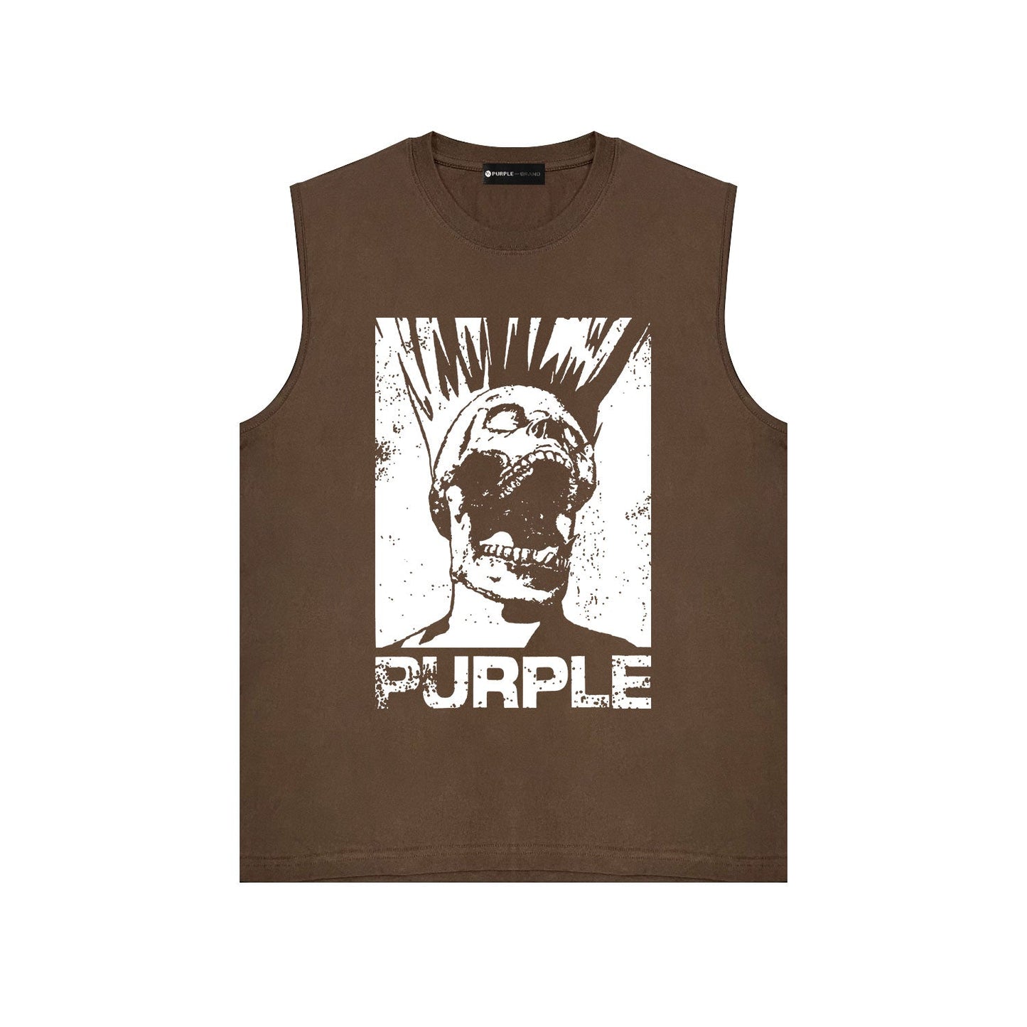 PURPLE-Purple Sleeveless T-Shirt  BPUR099#