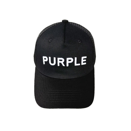 Purple Hat  Mesh Stitching Embroidery PB003#