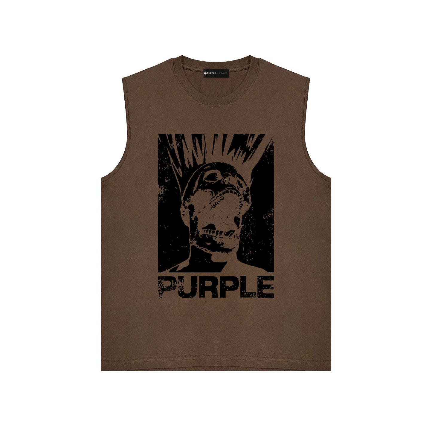 PURPLE-Purple Sleeveless T-Shirt  BPUR099#