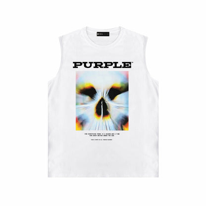 PURPLE-Purple Sleeveless T-Shirt  BPUR091#