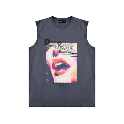 PURPLE-Purple  Sleeveless T-Shirt  BPUR118#