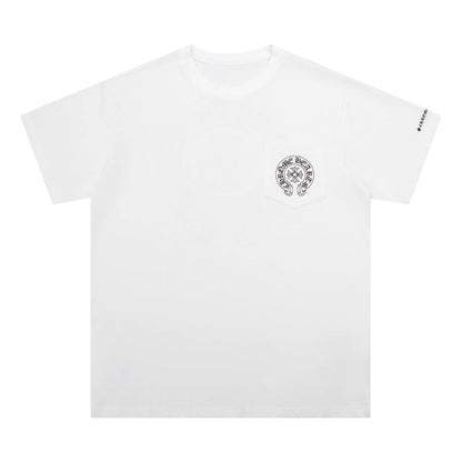 CH-ChromeHearts  Horse Shoe Logo Pocket T-Shirt K6013