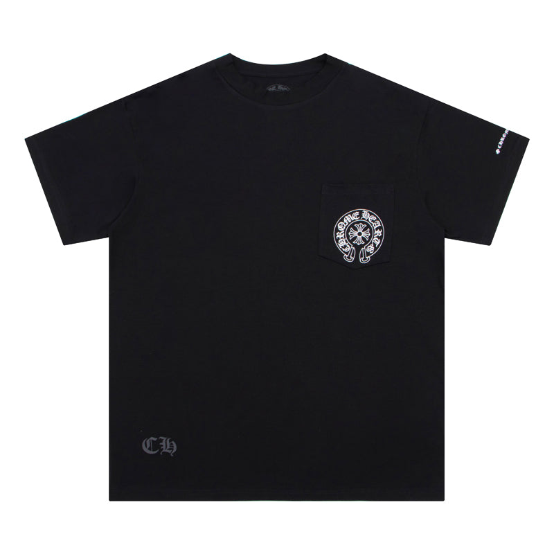 CH-ChromeHearts  Horse Shoe Logo Pocket T-Shirt K6013