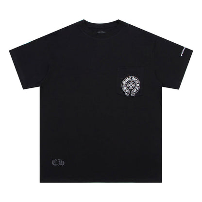 CH-ChromeHearts  Horse Shoe Logo Pocket T-Shirt K6013