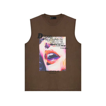 PURPLE-Purple  Sleeveless T-Shirt  BPUR118#