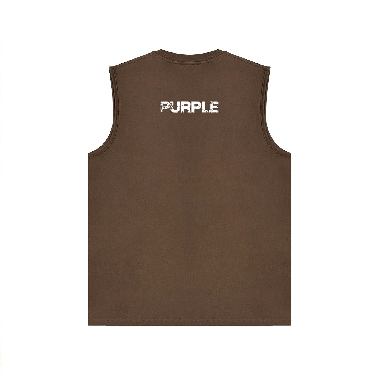 PURPLE-Purple Sleeveless T-Shirt  BPUR099#