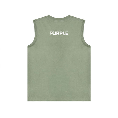 PURPLE-Purple Sleeveless T-Shirt  BPUR099#