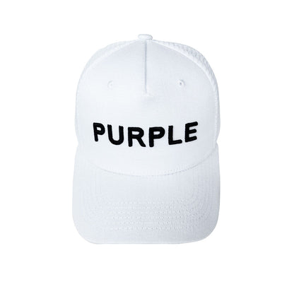 Purple Hat  Mesh Stitching Embroidery PB003#