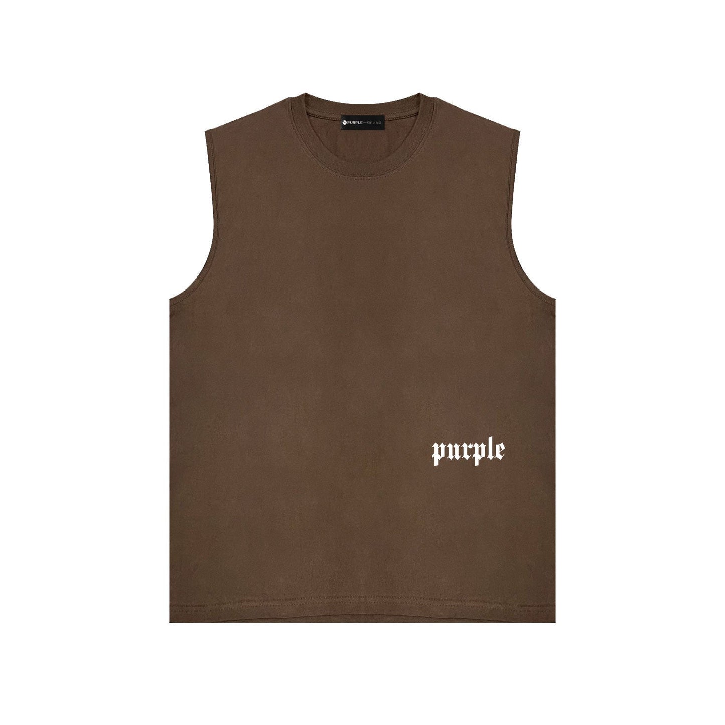 PURPLE-Purple Sleeveless T-Shirt  BPUR106#