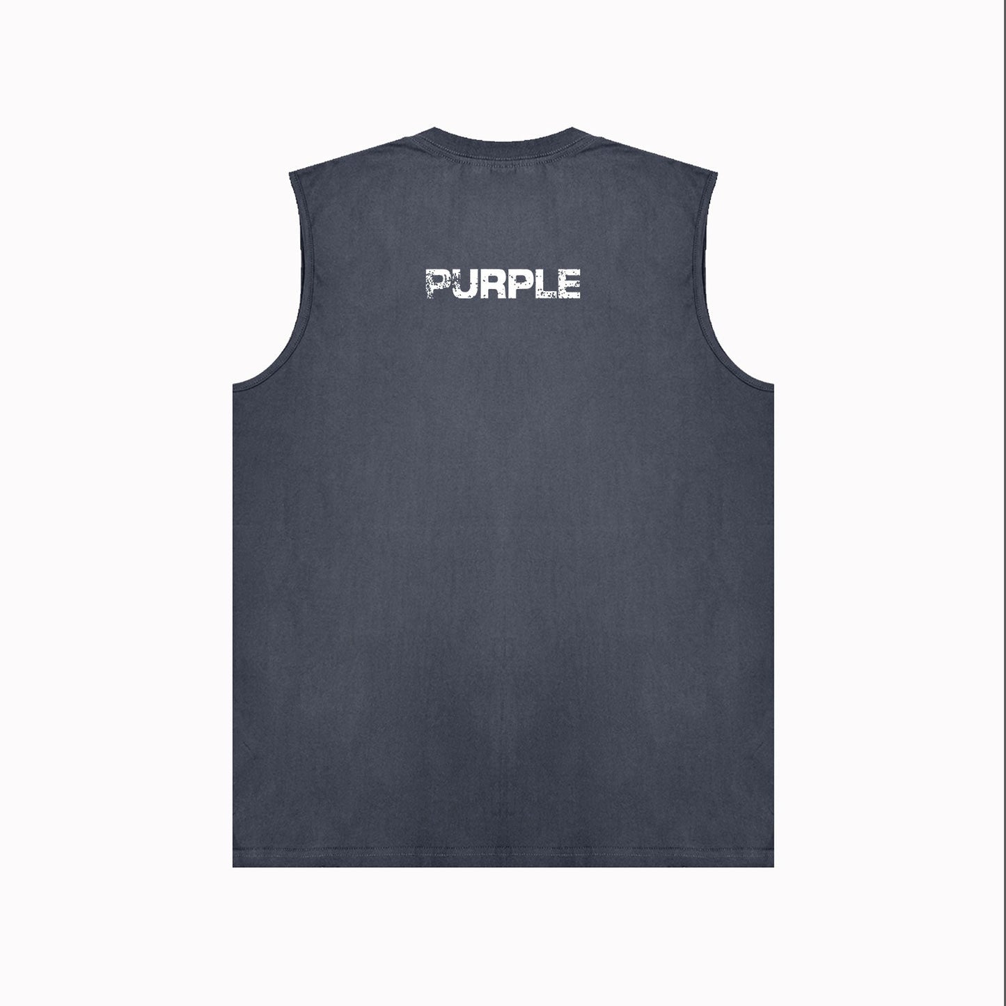 PURPLE-Purple Sleeveless T-Shirt  BPUR099#